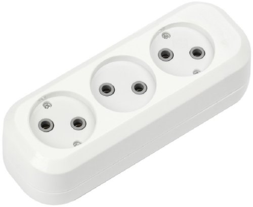 Колодка без заземления Smartbuy 3-м 10А 2200Вт белый картинка 